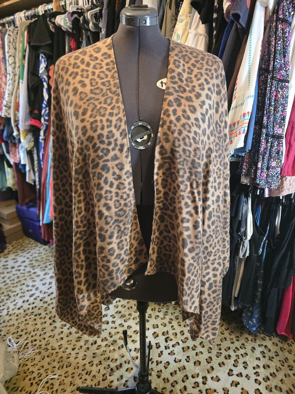 Mixit Brown Leopard Print Open-Front Wrap